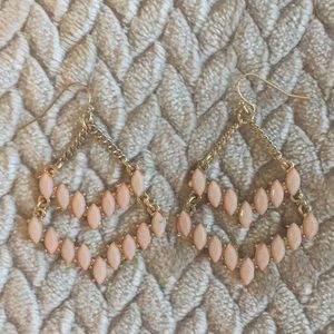 Pink dangly earrings